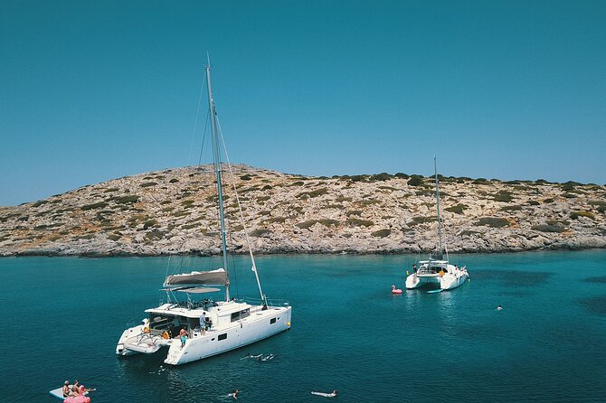 Ag.Nikolaos: Catamaran Trip with Sushi, Drinks, & Water Toys - The Catamaran Setup and Crew Energy That Makes It Work