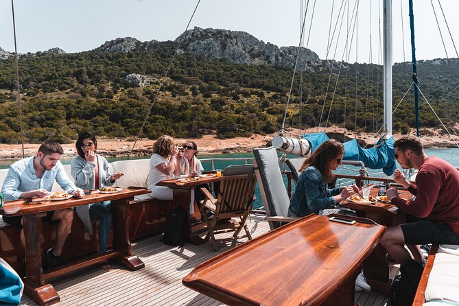 All Day Cruise -3 Islands to Agistri,Moni, Aegina with lunch and drinks included - The Greek Lunch on Board: Where You Actually Eat Like It’s Part of the Trip