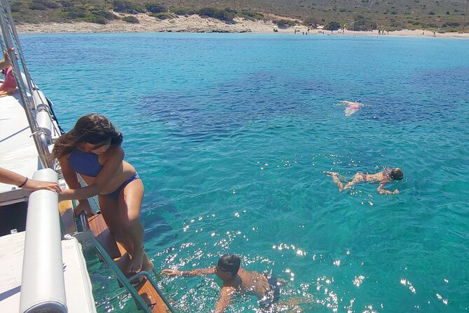 Antiparos & Despotiko Kaiki Cruise — Coves, Swim & BBQ - Panteronissi Blue Lagoon: what makes the first swim stop so good