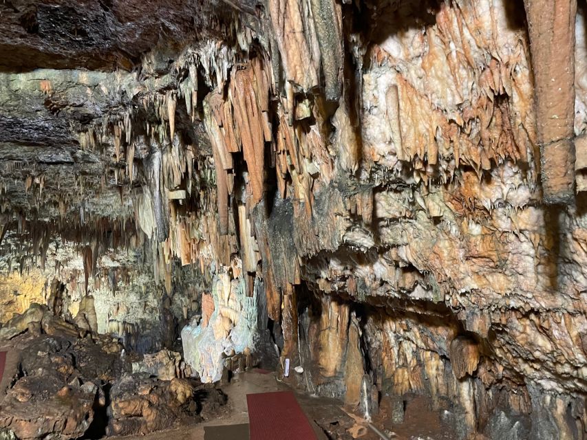 Argostoli: Melissani Lake, Drogarati Cave, and Myrtos Beach - Drogarati Cave: 118 steps and 150-million-year formations