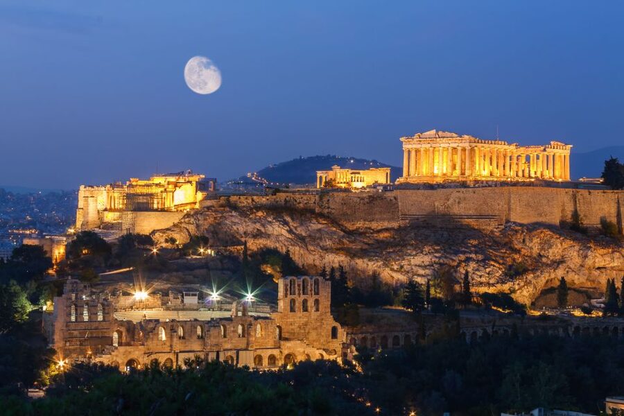 Athens: 2-Hour Highlights Tour by E-Bike After Sunset - Hill of the Nymphs to Odeon of Herodes Atticus: the opening glow
