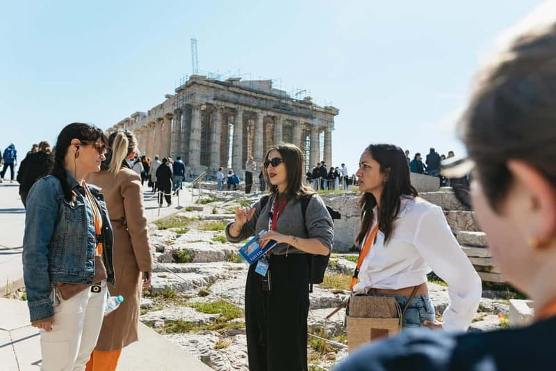Athens: Acropolis Sunset Tour with Optional Fast-Track Entry - Entering the sacred rock: Parthenon views and the main route