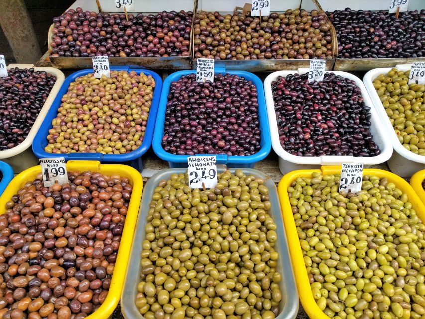 Athens: Authentic Greek Food Walking Tour - Evripidou tastings: the sit-down feeling without the long wait