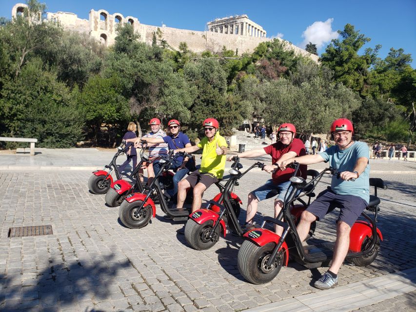 Athens: Award-Winning Acropolis Guided e-Scooter Tour - The Athens story stops: from Herodes Atticus to the ideas of democracy