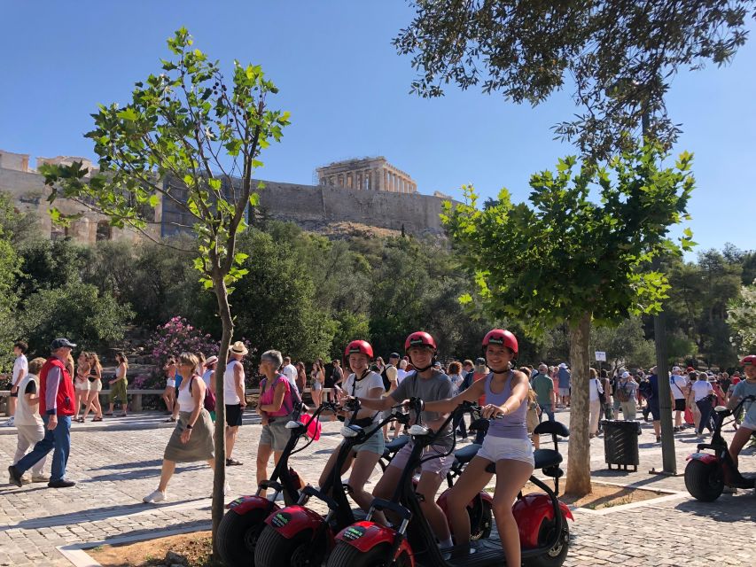 Athens: Award-Winning Acropolis Guided e-Scooter Tour - Acropolis highlights: quick visits, photo stops, and outside views only