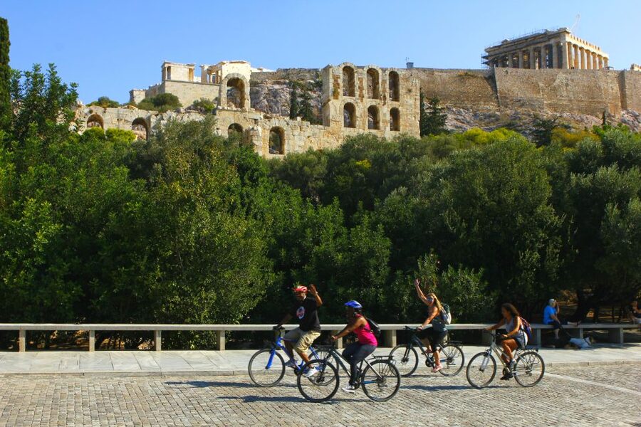 Athens: City Bike tour with Acropolis Visit Option - National Observatory to Thiseio: Athens skyline without the traffic headache