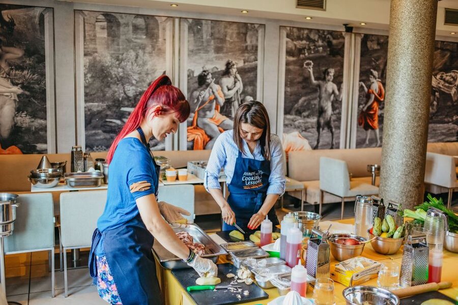 Athens: Greek Cuisine Cooking Class and 3-Course Dinner - Starter and salad work: where Greek flavor starts