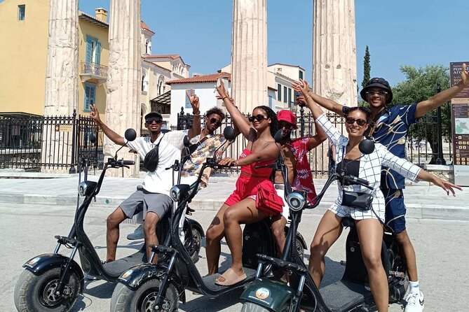 Athens: Premium Guided E-Scooter Tour in Acropolis Area - Stop 1: Odeon of Herodes Atticus and the first skyline looks
