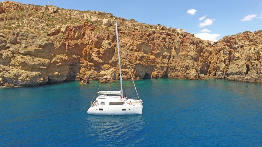 Athens: Riviera Catamaran Cruise with Meal and Drinks - Swim stop one at Voula: easy water time without the long waits