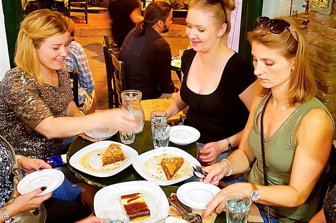Athens Street Food Walk - Monastiraki Baklava-Style Desserts with Ice Cream Finish
