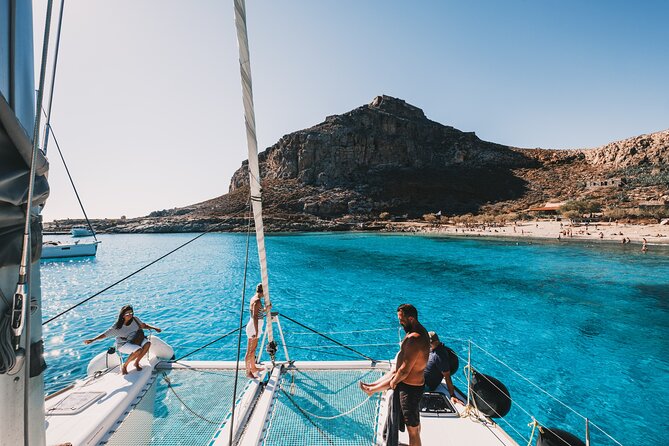 Balos & Gramvousa Luxury Catamaran Sailing Cruise from Kissamos - Stop 2: Gramvousa Island, views, swim breaks, and a lunch you don’t want to rush