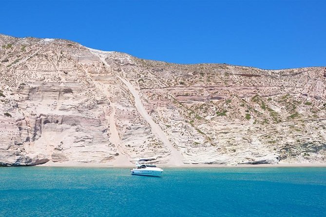 Best of Milos and Poliegos Catamaran snorkelling Cruise with BBQ - Seagull Islands to Poliegos Blue Lagoon (Galazia Nera): the swim stop everyone talks about