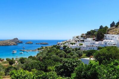 Boat Trip to LINDOS with Swimming Stops at Anthony Quinn’s & Tsambika Bays