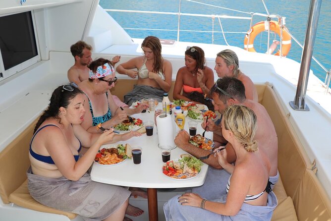 Catamaran Cruises Rhodes - 6 Hours Day Cruise ALL INCLUSIVE - Afandou Beach: swim, then refuel with lunch
