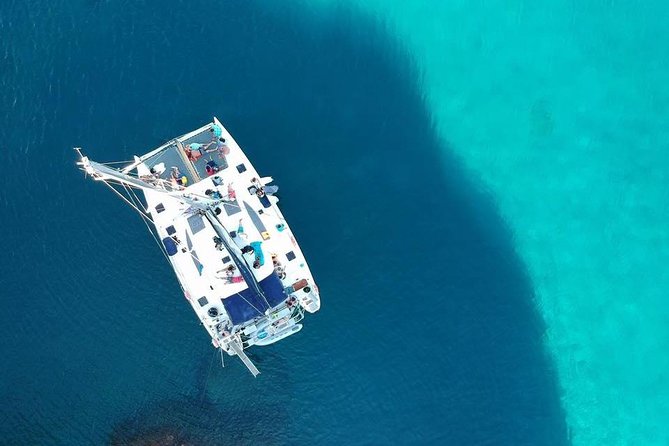 Catamaran Full Day Cruise: Poliegos - Kleftiko - West-coast cruising first: Kalogries, Arkoudes, and the Sirmata villages