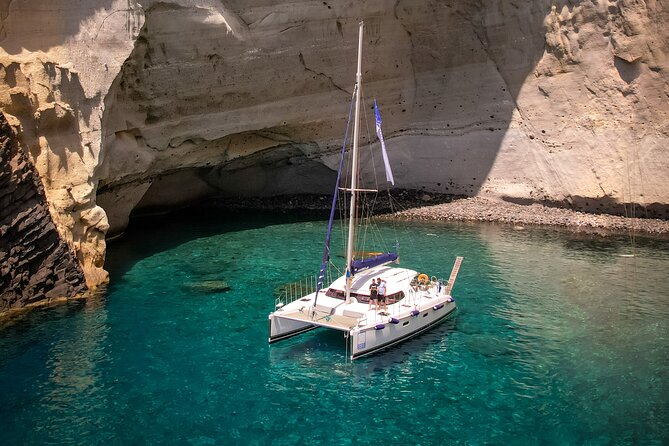 Catamaran Full-Day of Milos and Poliegos With Lunch & BBQ - Theiorychia sulfur mining and a quiet sense of place