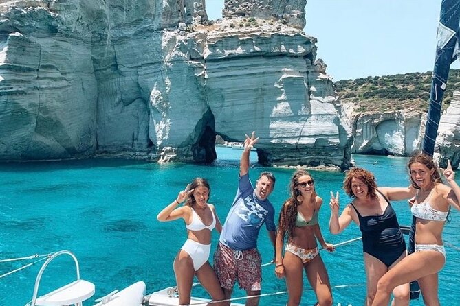 Catamaran Half Day Morning Cruise: Kleftiko - Sikia Cave Viewing: Fast, Scenic, and Very Worth a Look