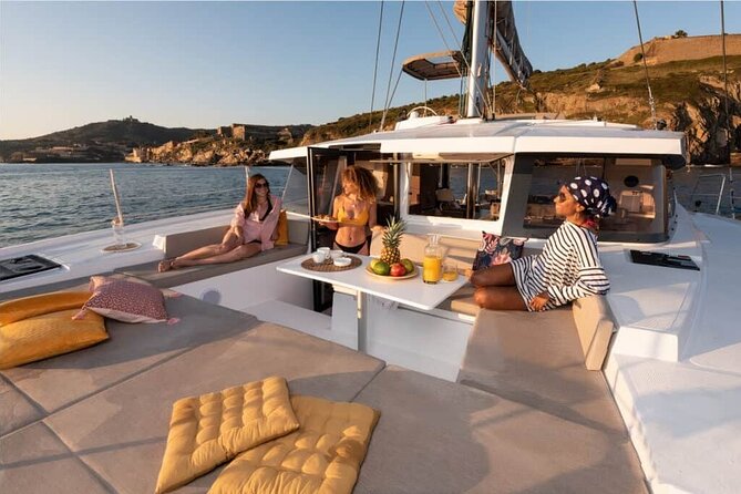 CATAMARAN Kleftiko Poliegos & Round of Milos Lunch with Openbar - Gerakas Beach: Sand Slides and Another Swimming Window
