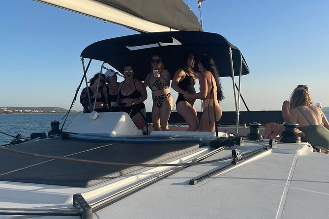 Catamaran Semi Cruise Paros Antiparos includes Food and Drinks - Despotiko stop: calm water, lunch timing, and one extra ticket