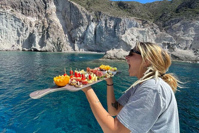 Catamaran Semi Cruise Paros Antiparos includes Food and Drinks - The Greek lunch and drinks that make the day feel complete