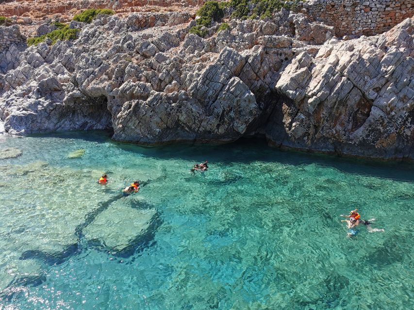 Chania: Menies Beach & Chironisia Bay Cruise with Snorkeling - Snorkeling gear, entry options, and the boat reality check