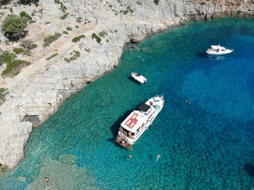 Chania: Menies Beach & Chironisia Bay Cruise with Snorkeling - Food, drinks, and onboard “what you should budget”