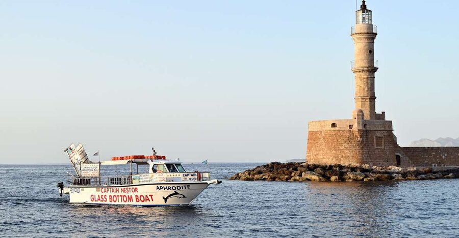 Chania Town: Glass-Bottom Boat Cruise to Thodorou & Lazareta - Swim stops and snorkeling: what you can expect in real terms