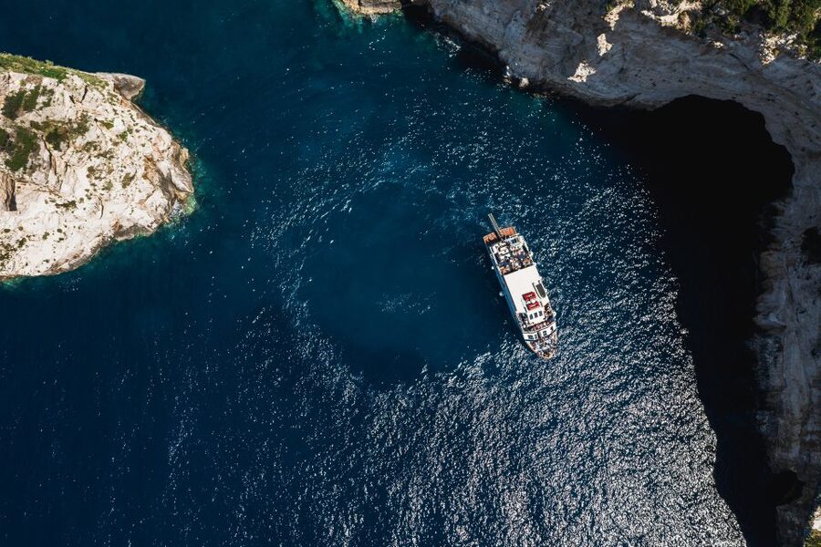Corfu/Benitses/Lefkimmi: Paxos, Antipaxos, & Caves Cruise - Antipaxos swim stop: 60 to 70 minutes in bright, clear water