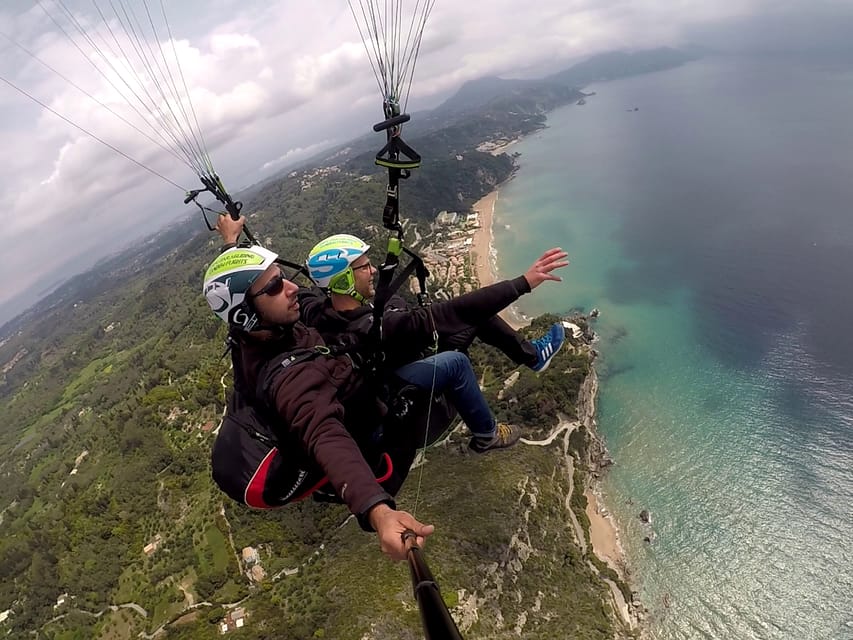Corfu: Paragliding Tandem Flight Above Pelekas Town - Getting There: Vaatos Pickup and the Center Near Giannades Town