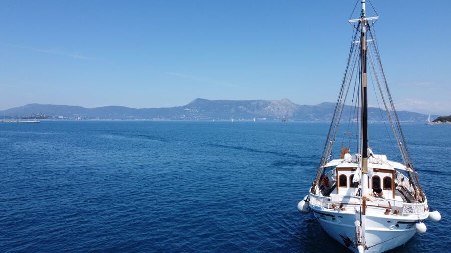 Corfu: Sunset Cruise on Classic Boat with Cocktails & Snacks - Pontikonissi Island, aka Mouse Island, for the Best Sunset Angle