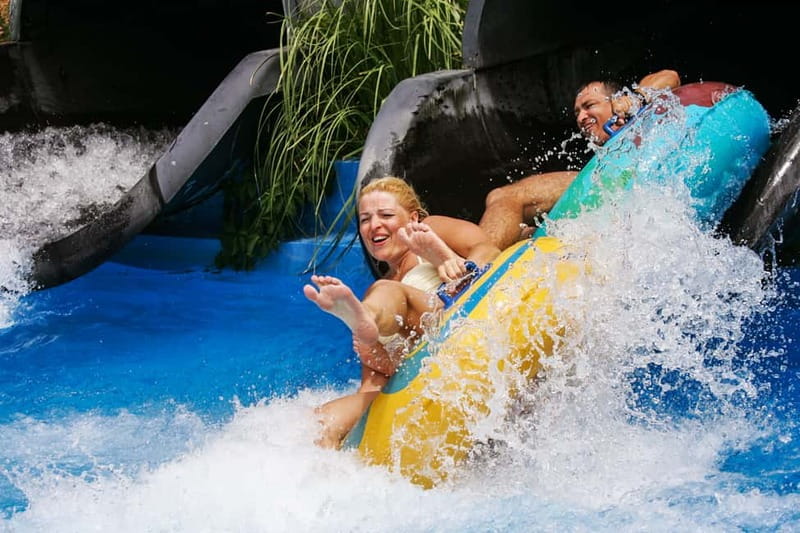 Crete: AcquaPlus WaterPark Entrance Ticket optional Transfer - Thrill Slides: the 47-Foot Drop and the Aqua Slalom Setup