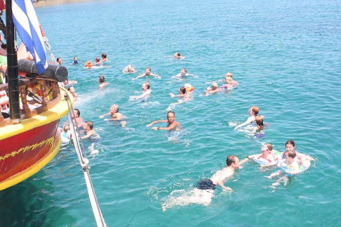 Crete Pirate Ship Cruise with the Black Rose to Stalis and Malia - First Big Swim Stop at St George’s Bay: Clear Water and Easy Fun