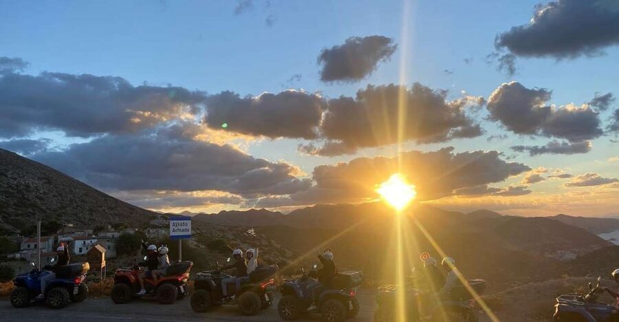 Crete: Sunset or Morning Quad with Local Products Tasting - Quad confidence starts at Peninsula Hotel, then the road opens up