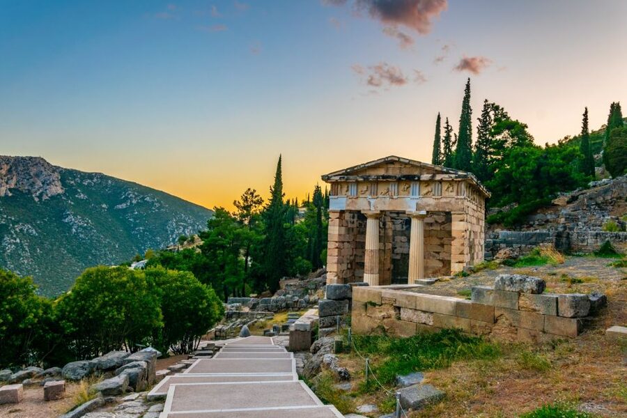 Delphi: Archaeological Site & Museum Ticket with Audio Tour - Treasury of the Athenians: the moment you realize Delphi is about storytelling