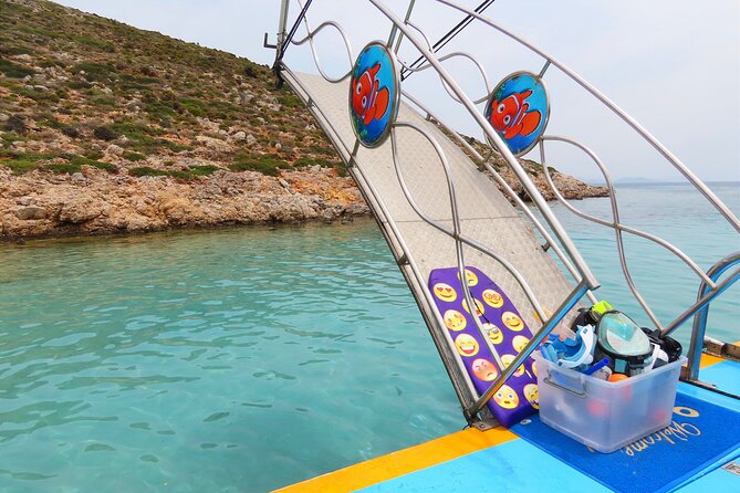 Dory's Glass Bottom Boat Adventure in Pserimos and Pserimos Beach - Shaded Seating, Restroom Access, and Crew You Can Trust