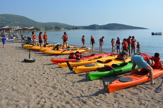 Epidavros sea kayak at the Ancient sunken city tour, small ancient theater - Athina EcoFarm after the theatre: local organic food that feels earned