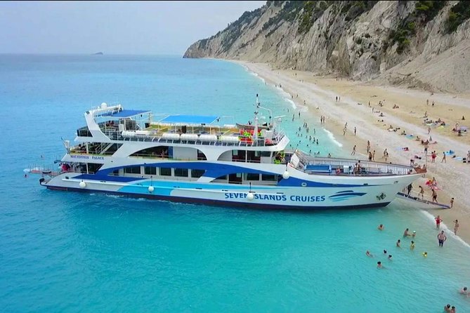 Explore Ionian Sea with its 50 shades of blue on Makedonia Palace - A 9-hour Ionian Sea day on Makedonia Palace