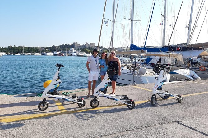 Explore the new town and the medieval town of Rhodes on scooters - 3 hours - Aquarium of Rhodes finale: coastal views, the Turkey mountains, and a casino hotel