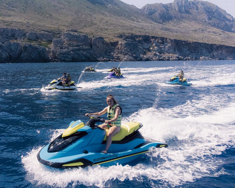 Falasarna: Jet Ski Safari to Balos Beach - Gramvousa shipwreck photo pass on the return route