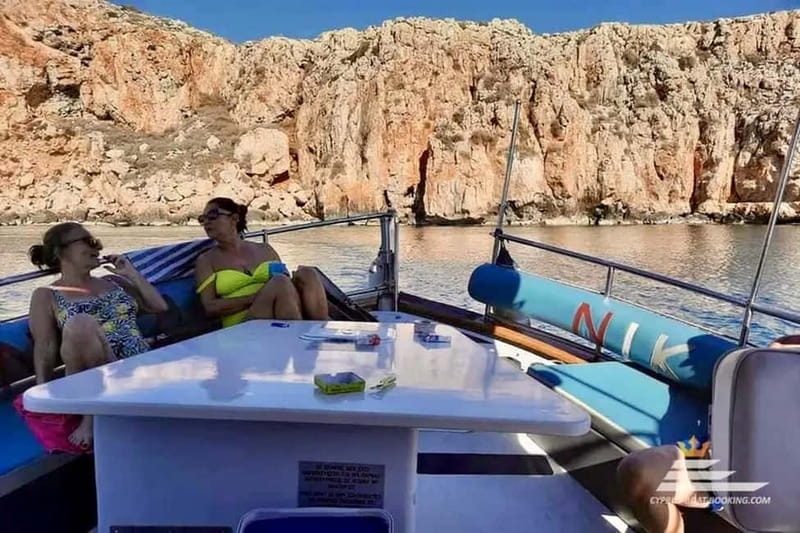 Faliraki: Boat Trip to Afandou Caves, Anthony Quinn & Ladiko - Ladiko Bay’s 200-meter cliff: snorkeling with a view down