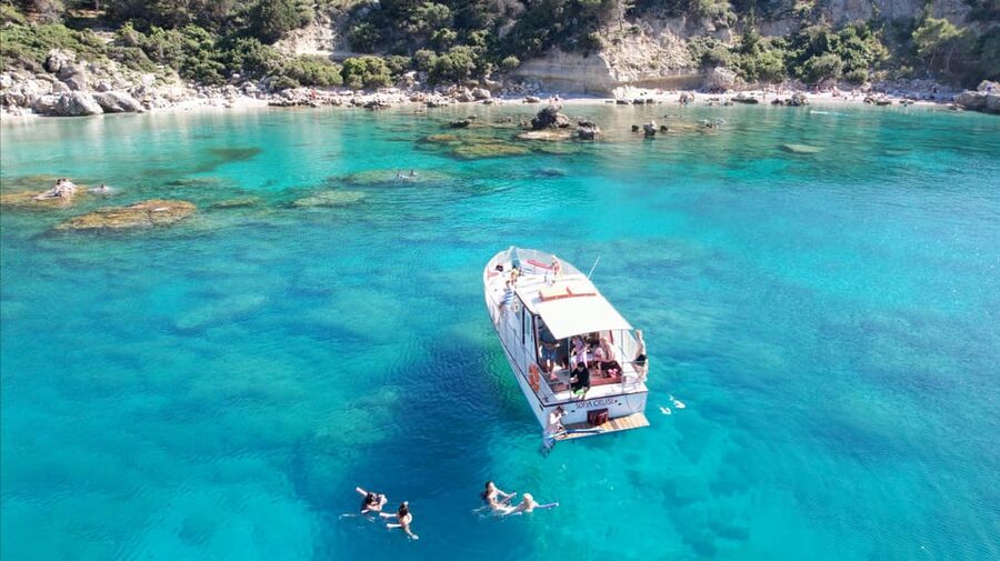 Faliraki: Boat Trip to Afantou Caves, Antony Quinn, Ladiko - Included drinks, fruit, and the cocktail choice