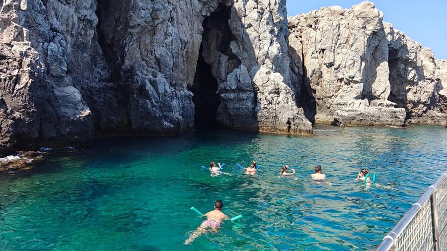 Faliraki: Boat Trip to Afantou Caves, Antony Quinn, Ladiko - Snorkeling gear, masks, and swim aids that help you enjoy it
