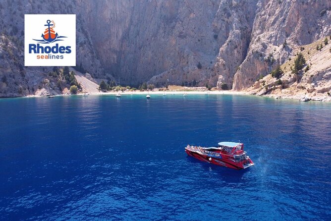 Fast Boat To Symi with a swimming stop at St George's Bay! (Only 1hr journey) - Your Best Boat Seating Choices (Top Deck Vs. Lower Deck)
