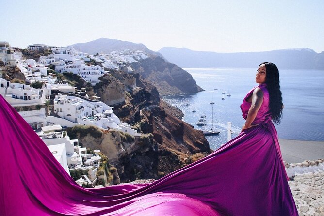 Flying Dress Santorini Photoshoot - Quick hits before you go