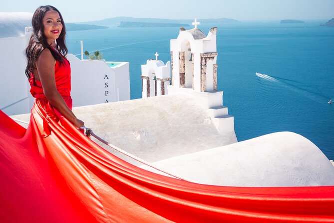 Flying Dress Santorini Photoshoot - What the flying dress shoot is really like in Oia