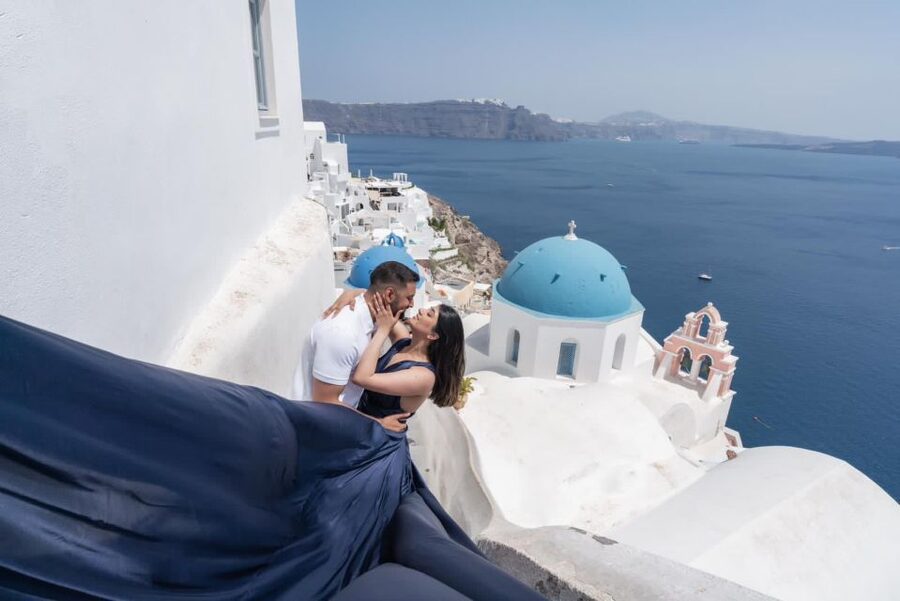 Flying Dress Santorini Photoshoot - Price and value: $182 per group, plus the dress rental