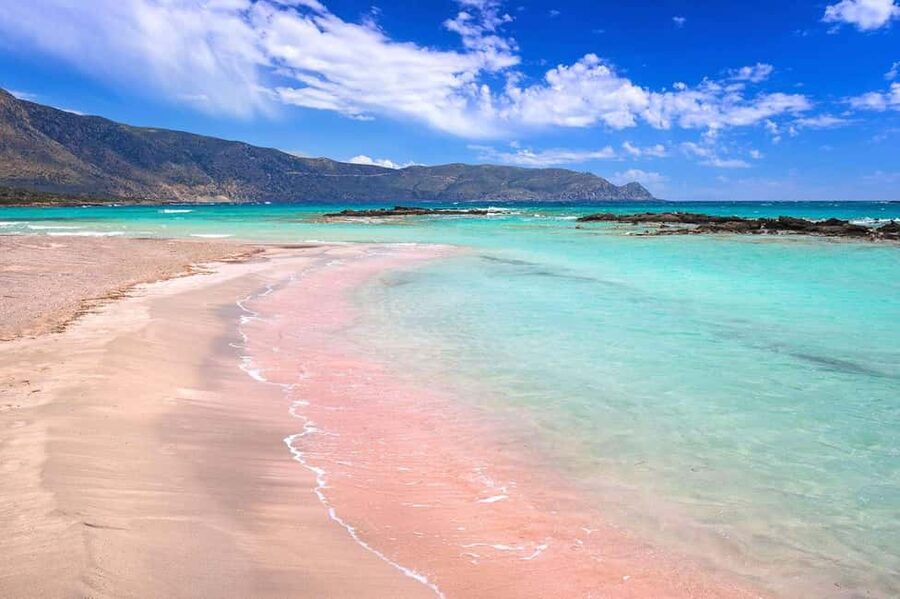 From Chania: Elafonisi Pink Sand Beach Day Trip w/ Elos Stop - Pink sand that looks staged, but isn’t