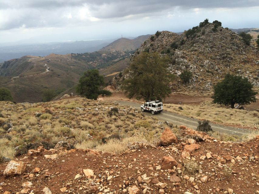 From Chania: White Mountains Land Rover Safari - Therisso Gorge and the Family-Run Produce Stop Back to Chania