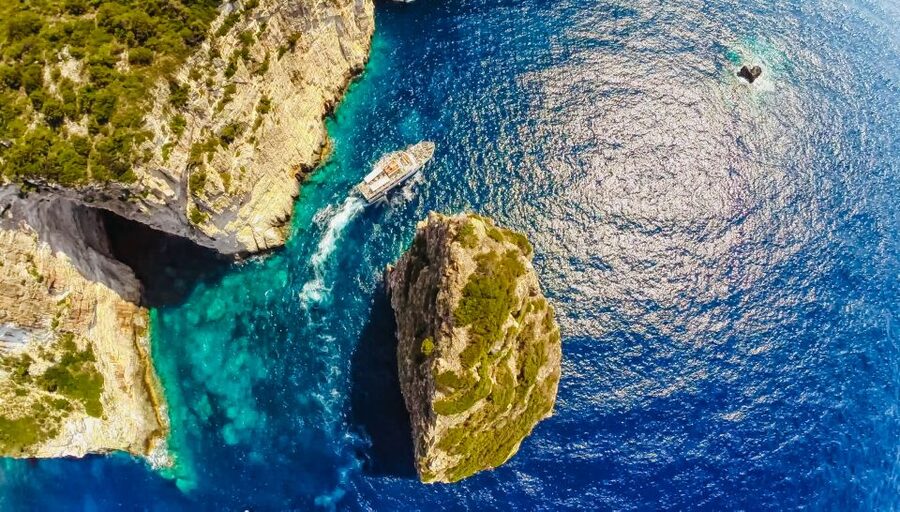 From Corfu: Day Cruise to Paxos, Antipaxos, and Blue Caves - Antipaxos swim and snorkel time: Mesovrika or Voutoumi