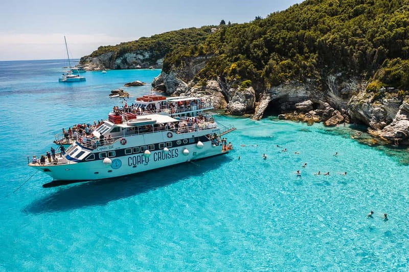 From Corfu: Day Cruise to Paxos, Antipaxos, & the Blue Caves - Key things I’d mark on your mental map